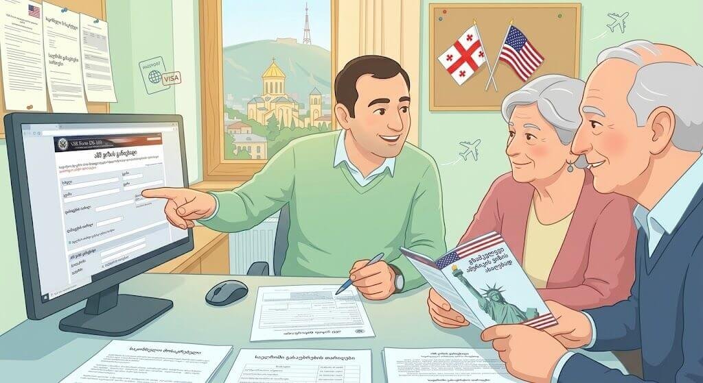 ამერიკის ვიზის აპლიკაციის შევსება